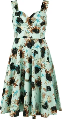 Produktbild von Hell Bunny Mittellanges Kleid Damen Panther Dress blau L