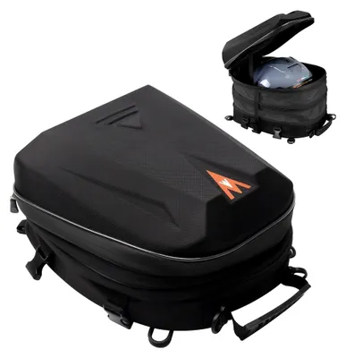 Produktbild von Motorrad-Hecktasche ABS Hartschalen Helmtasche wasserdichte Motorrad-Reisetasche mit erweiterbarem Stauraum 20L-28L