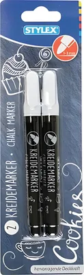 Produktbild von Stylex 32782 Kreidemarker, weiß, 2 Stück