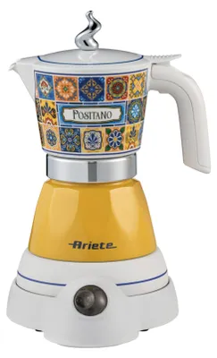 Immagine prodotto di Ariete 1358/1P, caffettiera elettrica, capacità 0,14 l, per caffè macinato, 400 W, colore blu e giallo