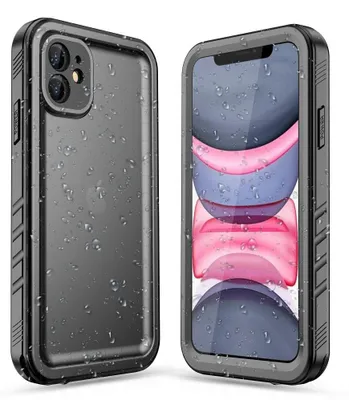 Produktbild von Shellbox, Wasserdichte IP68 Vollhülle für iPhone 11 mit Displayschutz, Schwarz