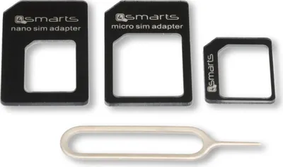 Produktbild von 4smarts Universal SIM-Adapter Set 3 Stck