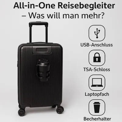 Produktbild von Biggdesign Moods Up Koffer 20 Zoll, USB, Schwarz