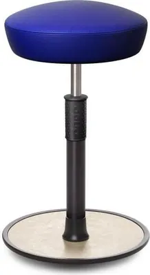 Produktbild von Sitz- Stehhocker Free Tall Hutsitz Boxmark Leder Blau schwarz /cremeweiß.