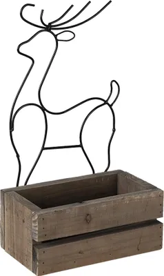 Image de Clayre & Eef Pot de fleurs brun bois cerf