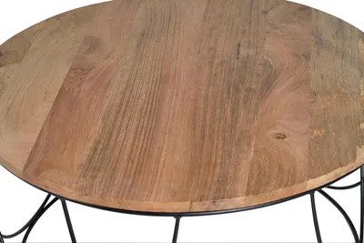 Immagine prodotto di Tavolino Sorek in legno di mango e metallo, 41 cm x 80 cm x 80 cm Giner y Colomer