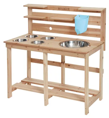 Produktbild von Happy People Matschküche Holz Gartenspielzeug 80x40x94cm Sandküche Holztisch