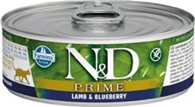 Productafbeelding van N&D CAT PRIME Volwassen kattenvoer, lam en blauwe bes, 70g