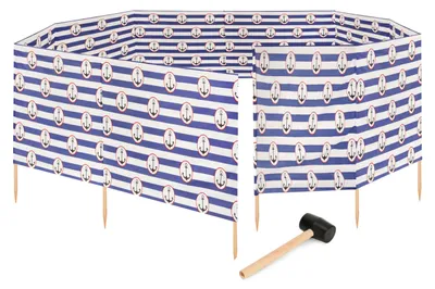Image de Garronda plage pare-vent 15m de long plus marteau en caoutchouc GAEX001 (bande/ancre-2, 15 m)