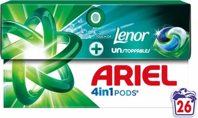 Produktbild von Ariel - 4-in-1 Waschmittelkapseln - Lenor Unstoppables - 26 Kapseln - 1 Stück