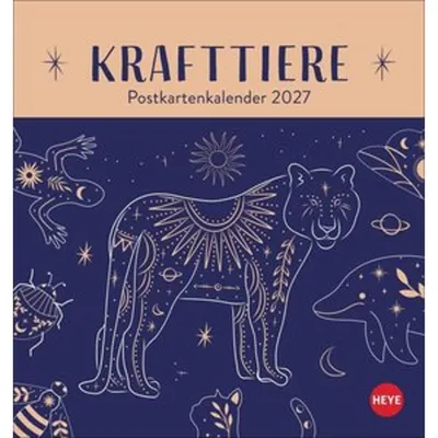 Produktbild von Krafttiere Postkartenkalender 2027