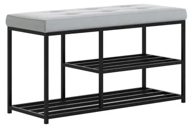 Produktbild von Loft-Bank für den Flur „Livi“, 100 x 30 cm, mit Schuhregal