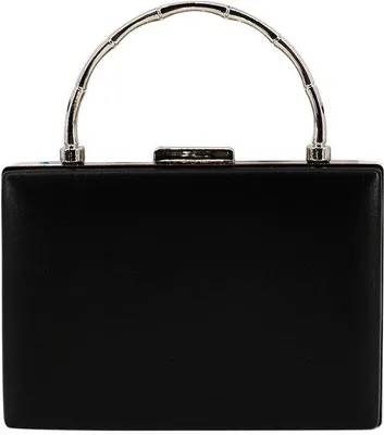Produktbild von Schwarze Abendtasche für Damen - lernen Abendtasche, Hochzeitsbeutel für Hochzeiten und formelle Anlässe (DE-Stil 13-Schwarz)