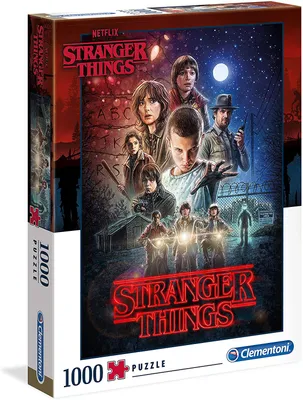 A puzzle box featuring characters and the title of the Netflix show Stranger Things.