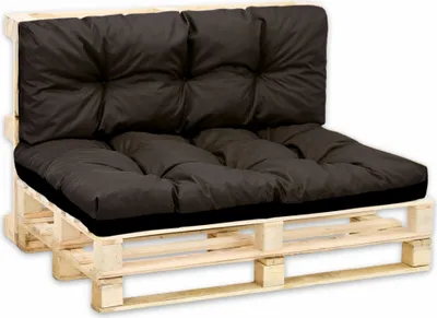 Obrázok produktu pre Vankúš z paliet vonkajší vankúš 120 x 80 cm - Vankúše na palety Euro palety Pohovka z paliet a nábytok z paliet Vankúš z paliet tmavohnedý