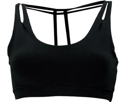 Produktbild von Goa Psytrance Bikini Top, Goa Top, Pixi Yoga Bra - Schwarz, Damen, Baumwolle,Elasthan, Größe: M/L