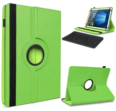 Produktbild von Tablet Hülle Tastatur Tasche 10 10.1 10.3 10.4 10.5 Schutzhülle Bluetooth CaseFarbe 360 Uni:Grün