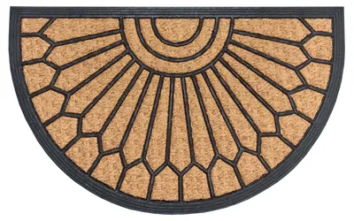 Produktbild von NYVI Fußmatte Mix Mats - Wetterfest, Strapazierfähig, für Innen und Außen - Fußabtreter Schmutzfangmatte - 45x75 cm Halbrund - Halbrund 1
