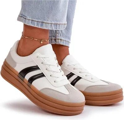 Produktbild von Damen Plateau-Sneaker Weiß-Grau Nesonice 39