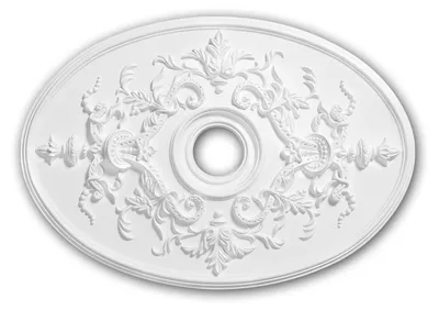Produktbild von PROFHOME 156041 Rosette aus Polyurethan Deckenrosette Medaillon 78,5 x 54,4 cm
