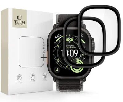 Obrázok produktu pre Tech-Protect 5906302335640, Ochrana displeja, Smartwatch, Priehľadná, Čierna, Apple, Watch Ultra 1 (49mm), Watch Ultra 2 (49mm), Watch Ultra 3 (49mm),, Temperované sklo