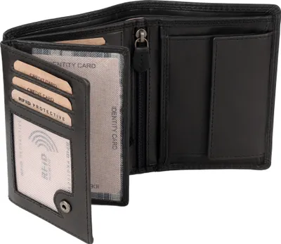 Produktbild von Benthill Geldbörse Herren Leder - Echtleder Geldbeutel mit RFID-Schutz - Slim Portemonnaie für Herren