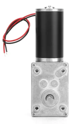 Obrázok produktu pre Redukcia otáčok, elektromotor s prevodovkou, reverzibilný šnekový prevod, 8 mm hriadeľ, 24 V (30 ot./min.)