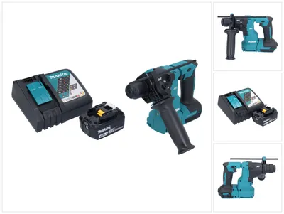 Obrázek produktu pro Akumulátorová příklepová vrtačka Makita DHR 183 RM1 18 V 1,7 J SDS plus Brushless + 1x akumulátor 4,0 Ah + nabíječka