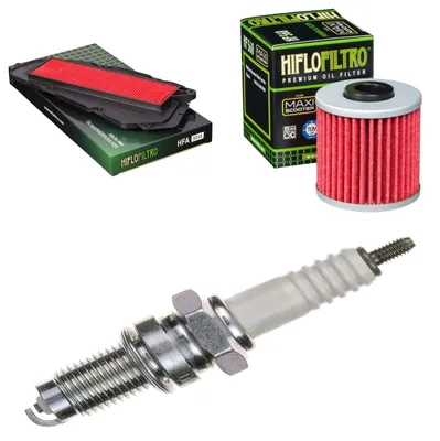 Obrázok produktu pre Servisná sada pre Kymco Xciting 400 i ABS 2014–2017: vzduchový filter, olejový filter, zapaľovacia sviečka od pamoto –