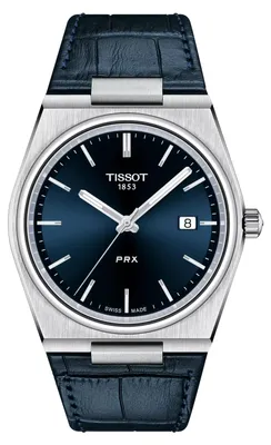 Productafbeelding van Tissot PRX, 40mm, blauwe wijzerplaat, 100 meter waterdicht, Zwitsers kwarts uurwerk