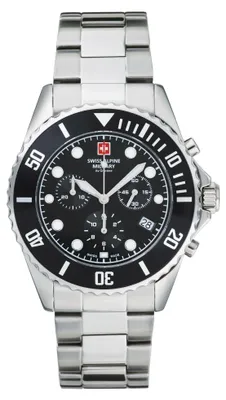 Produktbild von Swiss Alpine Military Herren Uhr Chronograph Analog Quarz 7053.9137SAM Edelstahl
