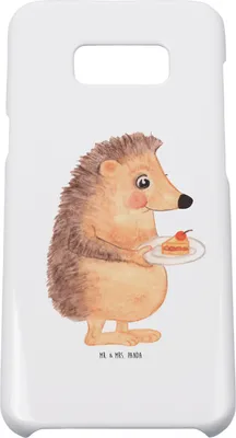 Produktbild von Mr. & Mrs. Panda Samsung Galaxy S8 plus Handyhülle  Igel Kuchenstück - Weiß - Geschenk, Handy Case, Geburtstagskuchen, Hülle, Essen Spruch, Lustige Sprüche, Cover, Kuchen