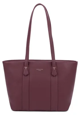 Produktbild von Damen Schultertasche aus veganem Leder, schwarz, 36x23 cm, mit Reißverschluss