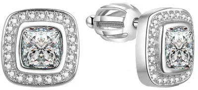 Image de Boucles d'oreilles en argent avec zircons TAGUP1604S