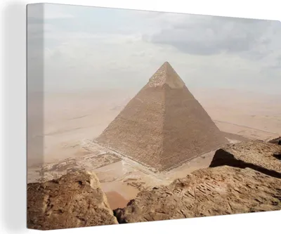 Produktbild von OneMillionCanvasses® - Leinwandbilder - 150x100 cm, Blick von der Cheopspyramide Ägypten, Wandbilder Kunstdruck Wanddekoration