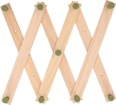Produktbild von Kinderzimmergarderobe verstellbar - 9 Haken - Holz - 60 x 12 cm