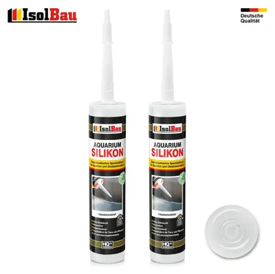 Isolbau Aquarium Silikon 2 x 300 ml Transparent Glassilikon dauerelastisch