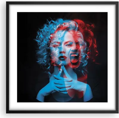 Produktbild von Gerahmtes Poster - Schwarzer Rahmen - Schwarz Frau Emotionen - 50x50 cm - Wand Bild - Wanddeko - Wandbilder - Kunstposter - Wandposter - Bilderrahmen - Bilder - Kunstdruck - P2BAC50x50-4472
