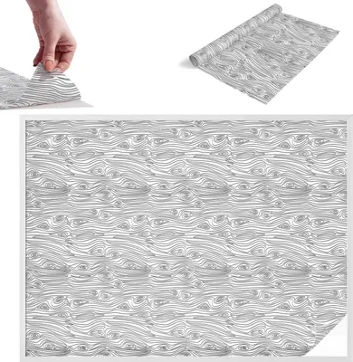 Produktbild von Buntglasfolie für Fenster – 146x200 cm – Stained-Glass-Fensterfolie, dekorativ & blickdicht – Selbstklebende Glasdekorfolie im Buntglas-Design – UV-Schutz, leichte Montage, Fensterdekoration – Holzlinien