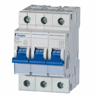 Immagine prodotto di Interruttore DOEPKE B32A DLS-6H-B32-3-6-KA 6kA 3 poli 400V caratteristica B DLS-6H-B32-3-6-KA (09914116)