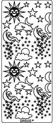 Produktbild von Hologramm-Kreativsticker 10x23cm Motiv 22 VE=5 Stück gold