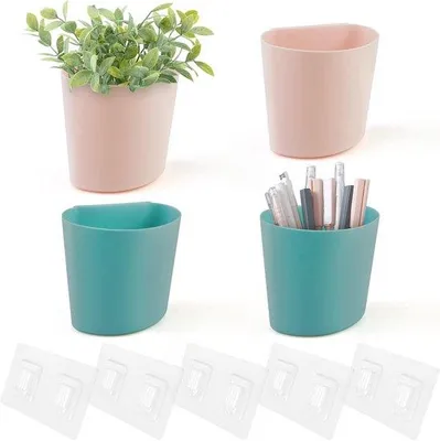Produktbild von Famanu Wand Caddy 4er Set Organizer für Stifte und Fernbedienungen - Schwarz