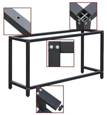 Werkbankgestell 50x125x80 cm, bis 250 kg belastbar