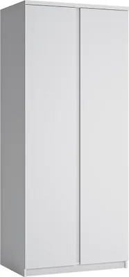 Produktbild von Kleiderschrank mit 2 Türen in weiß FORTALEZA-129, B/H/T ca. 83,1/200/58 cm