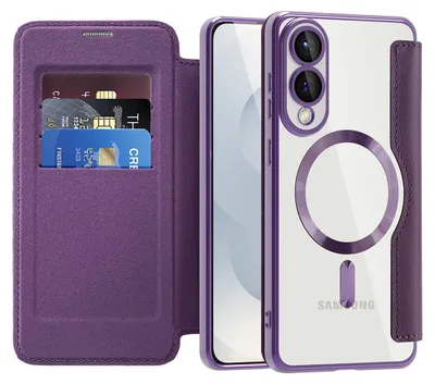 Obrázok produktu pre Techsuit - SmartMag Book puzdro na Samsung Galaxy S25 Edge - fialové