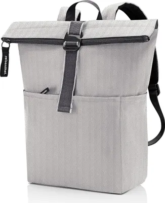 Produktbild von reisenthel rolltop backpack herringbone grey Rucksack EK7074