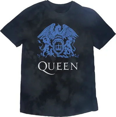 Produktbild von Queen Blue Crest (Wash Collection) Dip-Dye On Black M T-Shirt