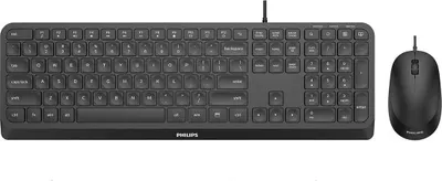 Produktbild von Philips 2000 series SPT6207B/21, Volle Größe (100%), Kabelgebunden, USB, QWERTY, Schwarz, Maus enthalten