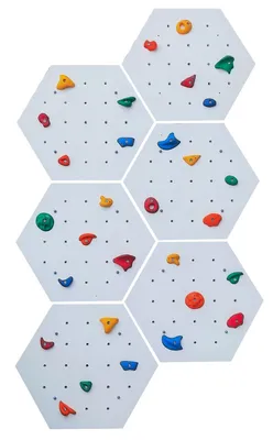 Obrázok produktu pre Create for you® – Lezecká stena, 6 panelov 130 x 225 cm, 30 farebných úchytov
