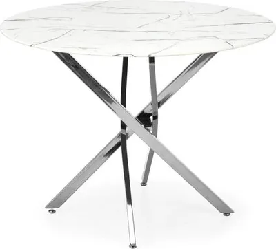 Produktbild von RAYMOND 3 Tisch weißer Marmor / Silber